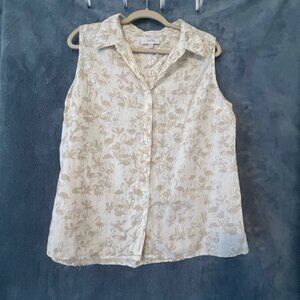 Casual Linen Blouse - Flamingo's - by Coral Bay. XL